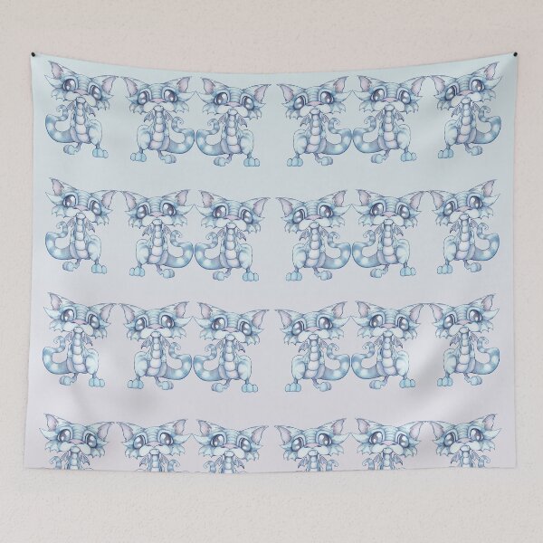 Item preview, Baby Blue Dragoncat designed and sold by bittybiteyones.