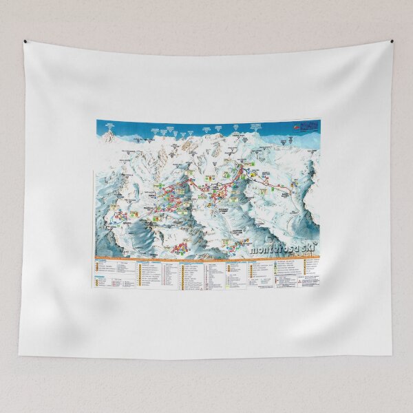Item preview, Monterosa Ski Area Map. designed and sold by fungus50.