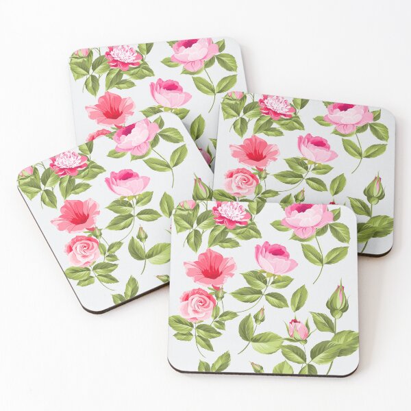 Item preview,  floral print pattern Dreamy pink roses bloom designed and sold by mashmosh.