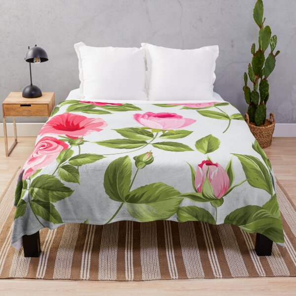 Item preview,  floral print pattern Dreamy pink roses bloom designed and sold by mashmosh.