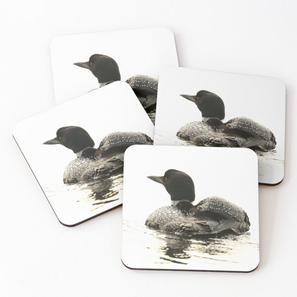 Item preview, Common loon and her chick designed and sold by Inlovewithloons.
