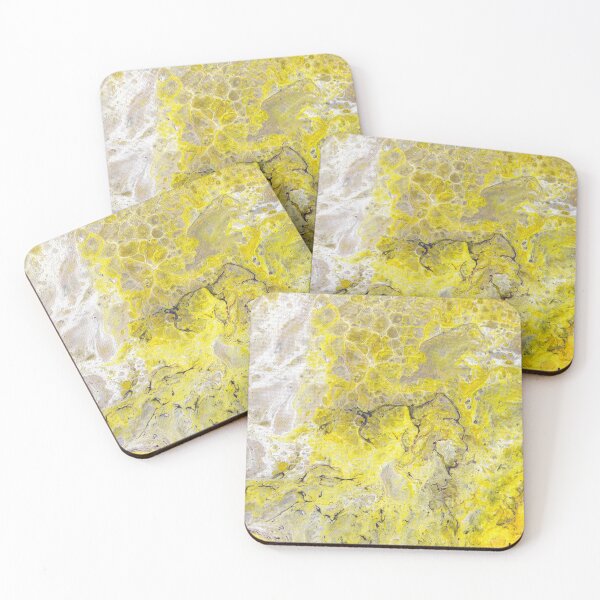 Item preview, Yellow Acrylic Pour designed and sold by idcifyoulook.