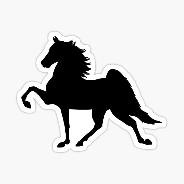 Five Gaited American Saddlebred - Black Sticker