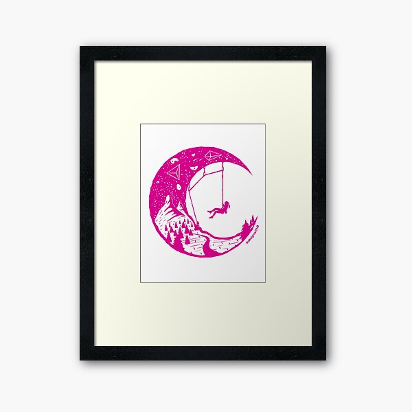 Climbers Sky (Girls Rock Version) | Rock Climbing Framed Art Print