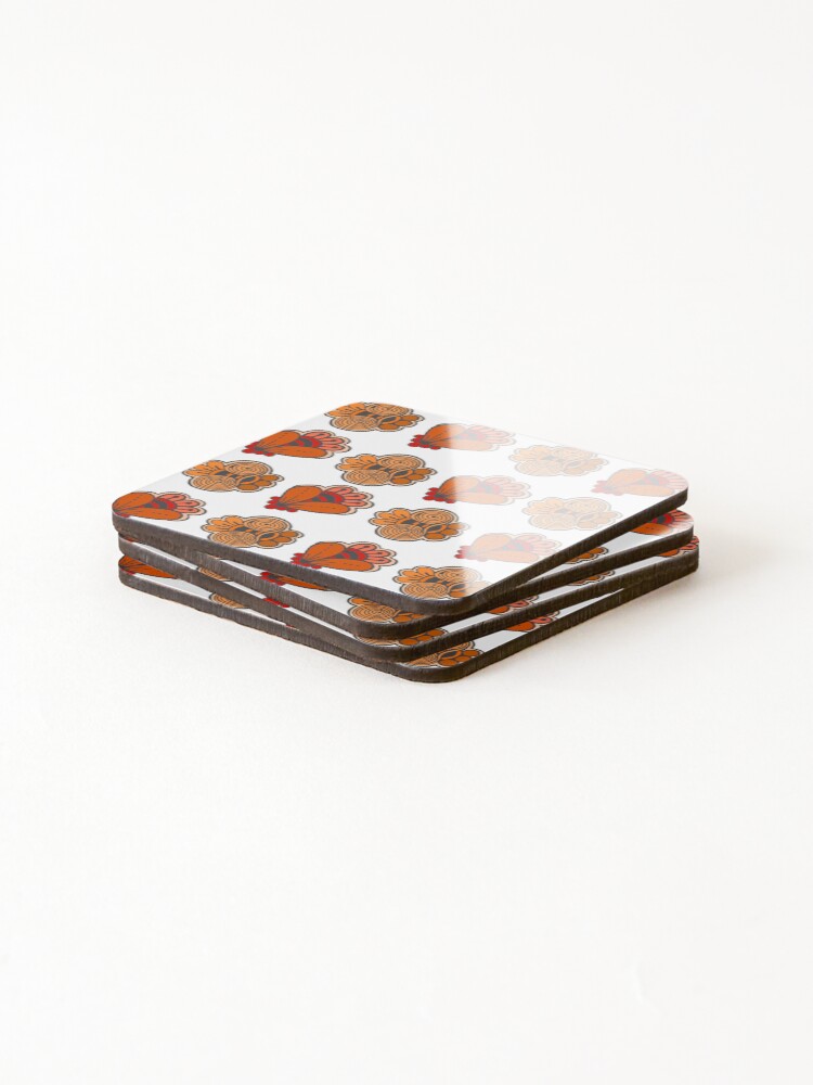 Thumbnail 4 of 5, Coasters (Set of 4), Bees designed and sold by Rusembell.