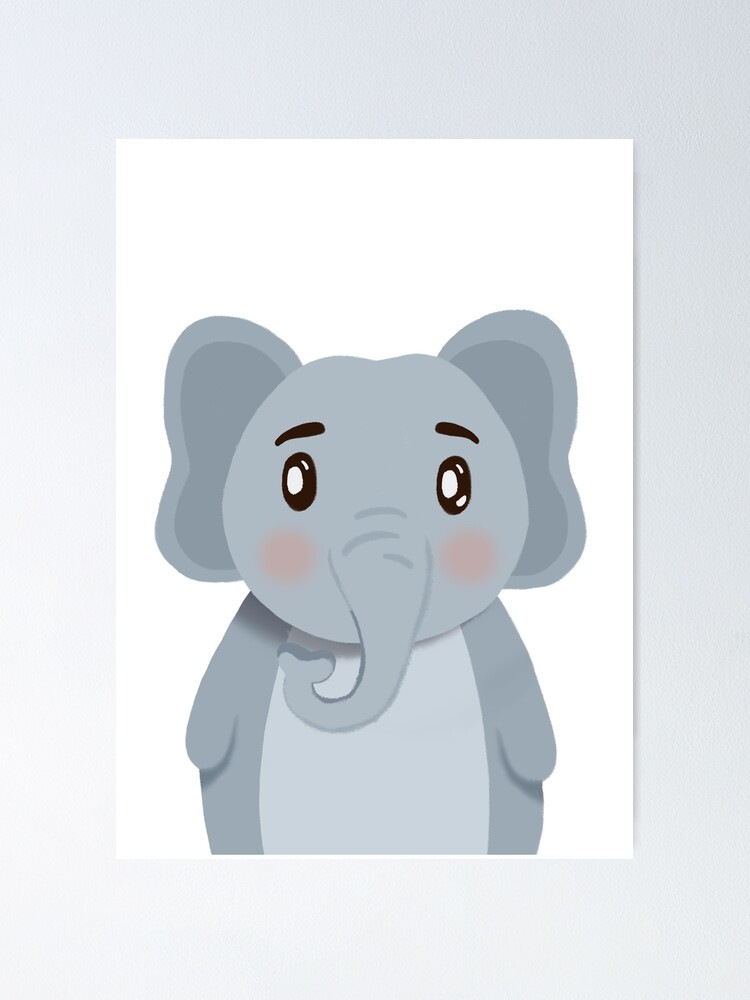 "Baby Elephant Nursery Illustration" Poster for Sale by gusstvaraonica
