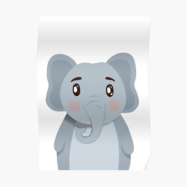 "Baby Elephant Nursery Illustration" Poster for Sale by gusstvaraonica