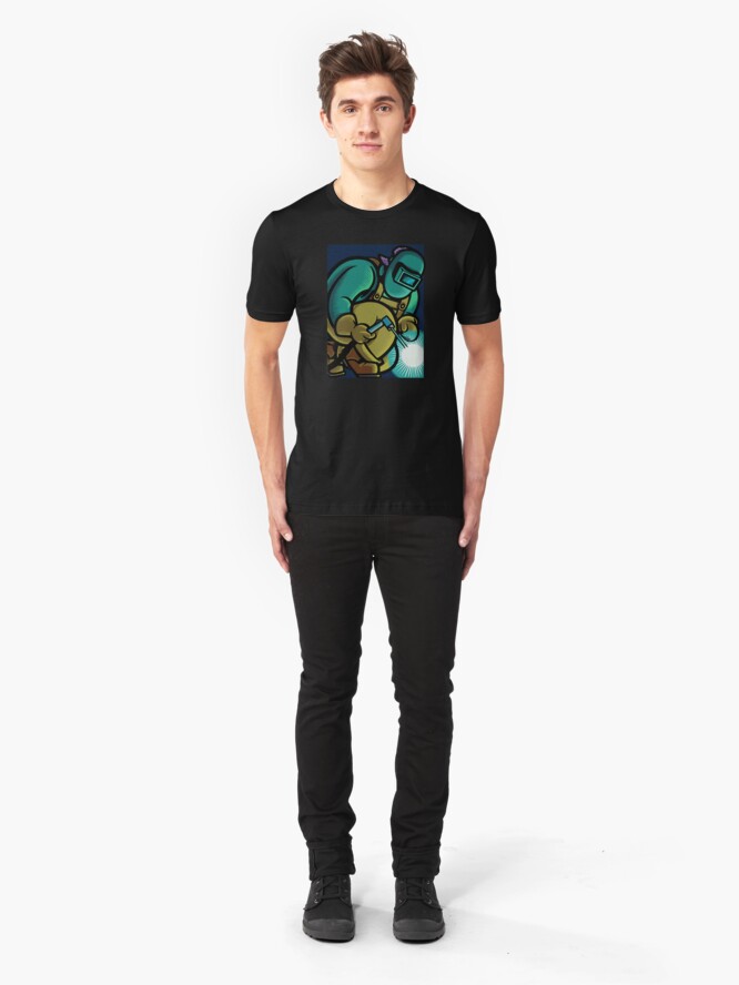 Alternate view of Welder Torch Slim Fit T-Shirt
