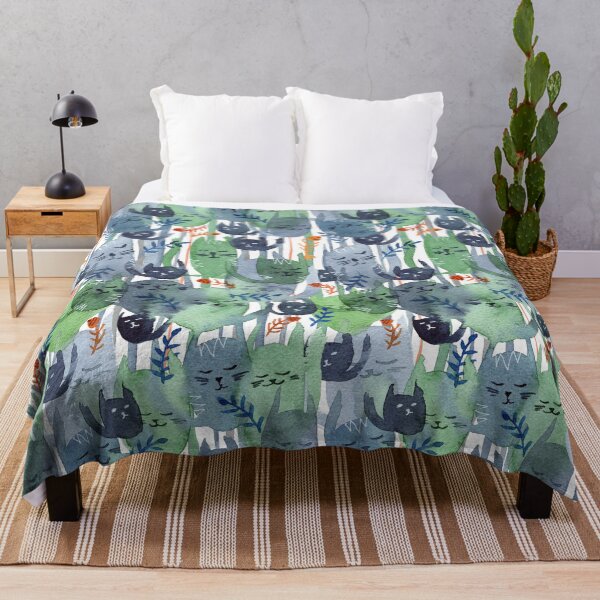 Item preview, A Cacophony of Cats on Stripes designed and sold by MarianaBlackArt.