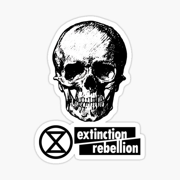 Extinction Rebellion Skull Logo Sticker