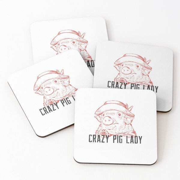 Item preview, Crazy Pig Lady Cute Farm Piggy designed and sold by Radu Matei.