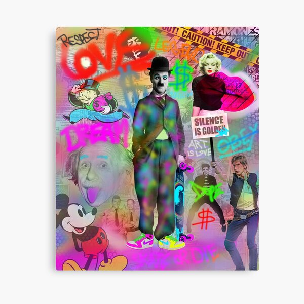 Charlie Chaplin Pop Art Lienzo