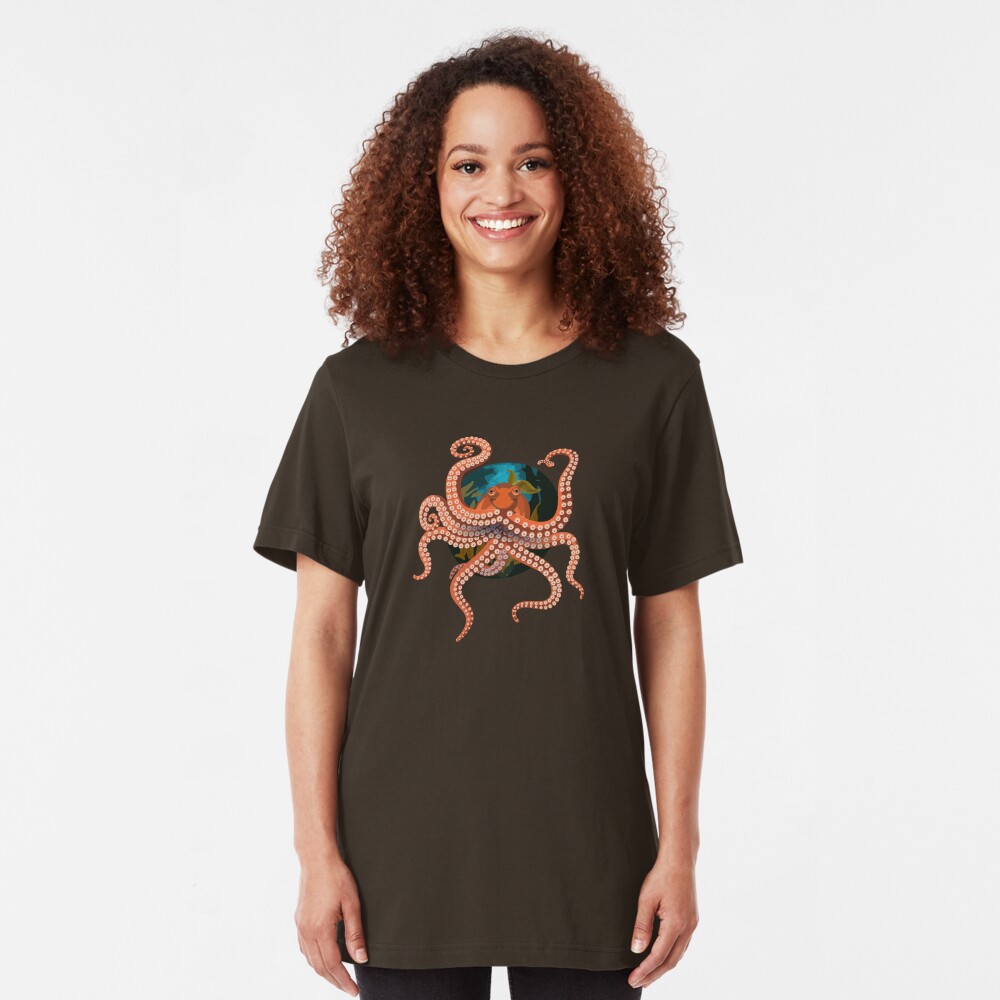 Octopus Circle Slim Fit T-Shirt