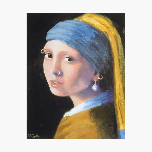 Item preview, Millennial Girl with a Pearl Earring designed and sold by Artistic Quips.
