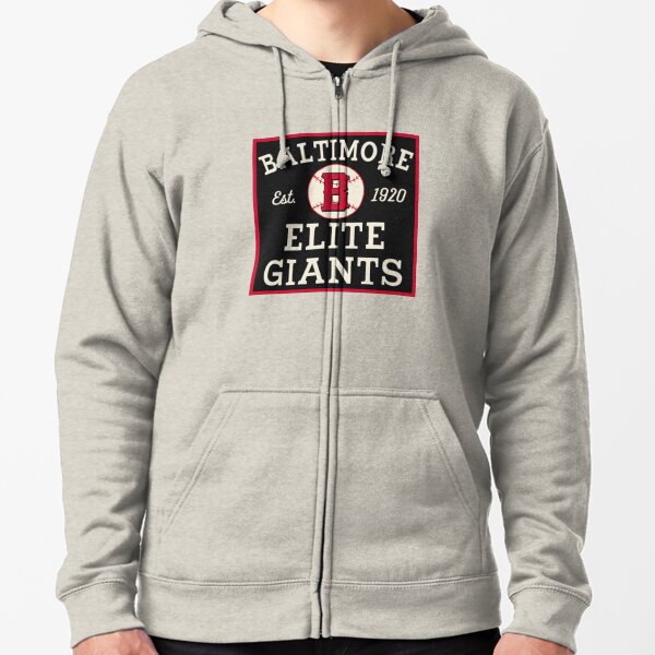 Baltimore Elite Giants- Vintage Negro Baseball League Zipped Hoodie
