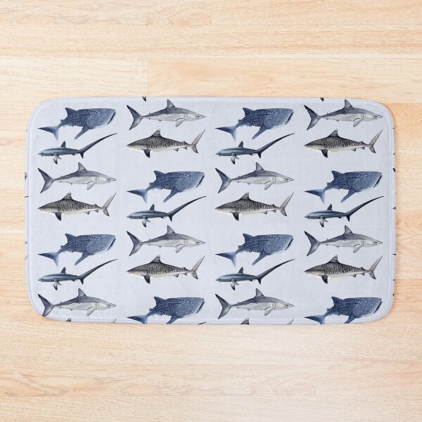 Item preview, SHARKS III-whale, thresher, mako and tiger sharks designed and sold by BEATRIZ ABAITUA.
