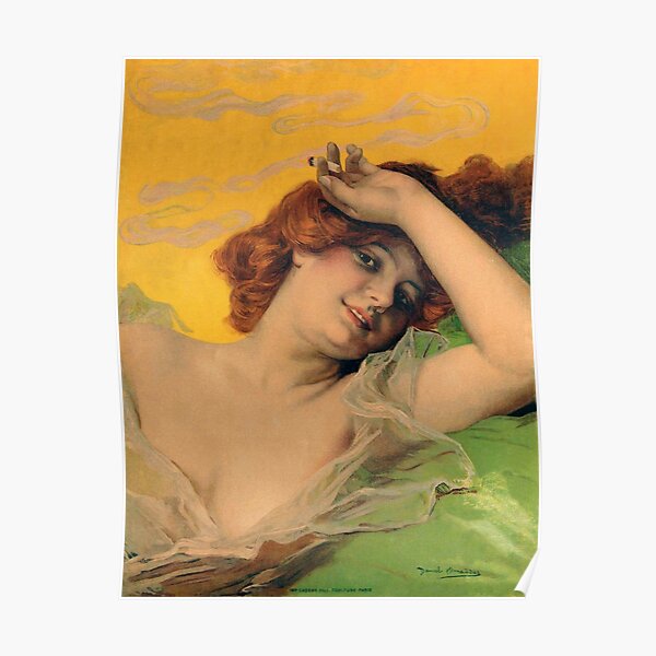 Art Nouveau Woman Reclining Poster