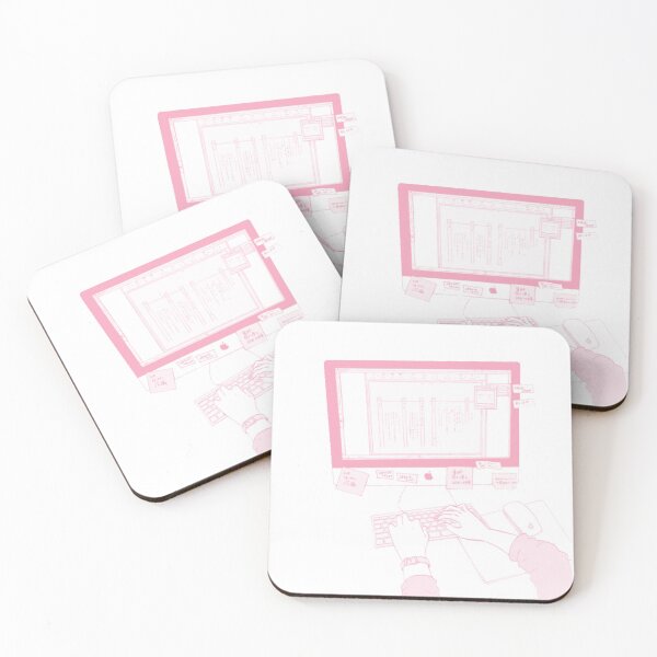 Item preview, Pink Manga Computer designed and sold by 45seals.