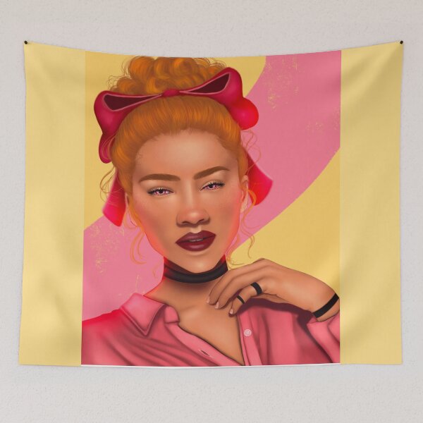 Item preview, Female super hero inspired cartoon, kids cartoon, glow up, digital art, portrait, stylized, semirealistic, semirealism,  designed and sold by WIKEDPrints.