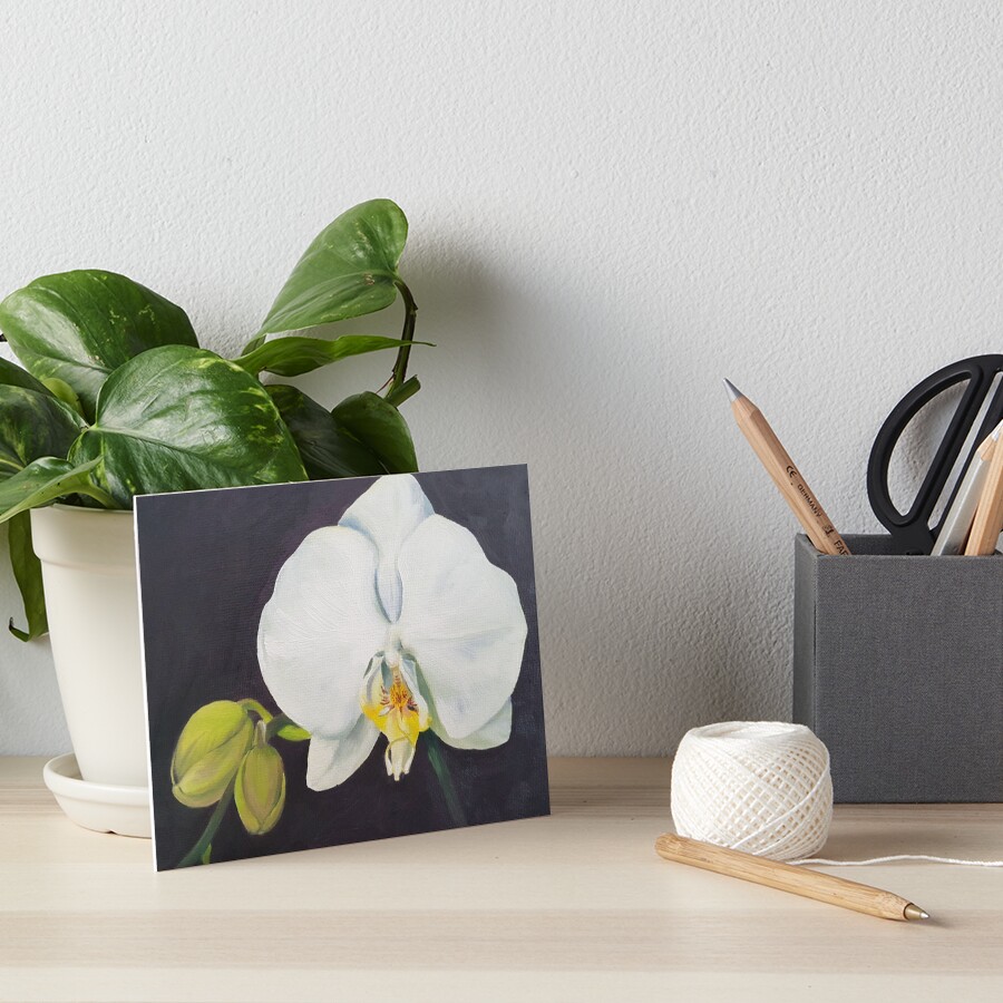 Phaelenopsis - moth orchid painting Art Board Print