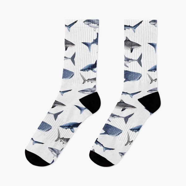 Item preview, SHARKS IV-blue, tiger, white and whale sharks designed and sold by BEATRIZ ABAITUA.