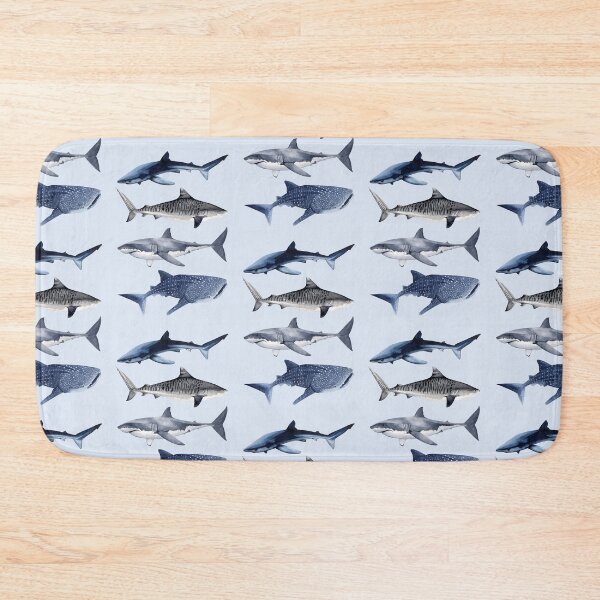 Item preview, SHARKS IV-blue, tiger, white and whale sharks designed and sold by BEATRIZ ABAITUA.