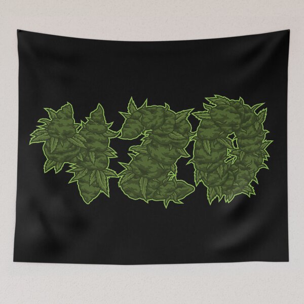 Item preview, 420 - Letras de flores de cannabis - Cáñamo de marihuana designed and sold by anziehend.