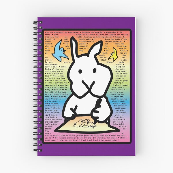 Item preview, The Doodler's Manifesto funny bunny with message about life and drawing designed and sold by davidscohen.