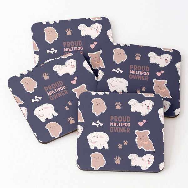 Item preview, Maltipoo Pattern Set Dogs Bone Treat Puppies Maltipoo Mom Mum designed and sold by yellowpomelo.