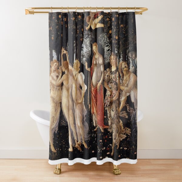 Botticelli - La Primavera (Spring) (1481 - 1482) Shower Curtain