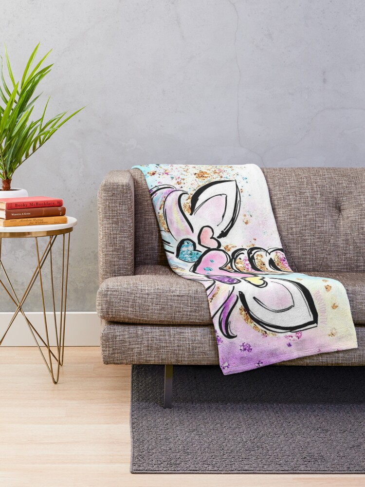 Alternate view of Unicorn Goddess Throw Blanket