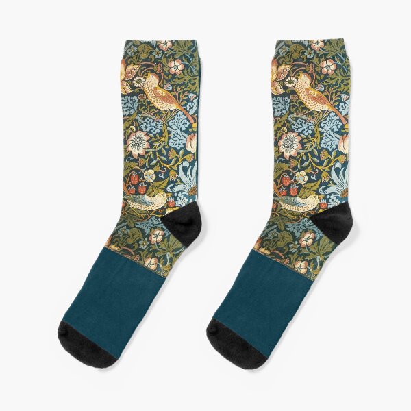 William Morris Pattern Art Deco Socks