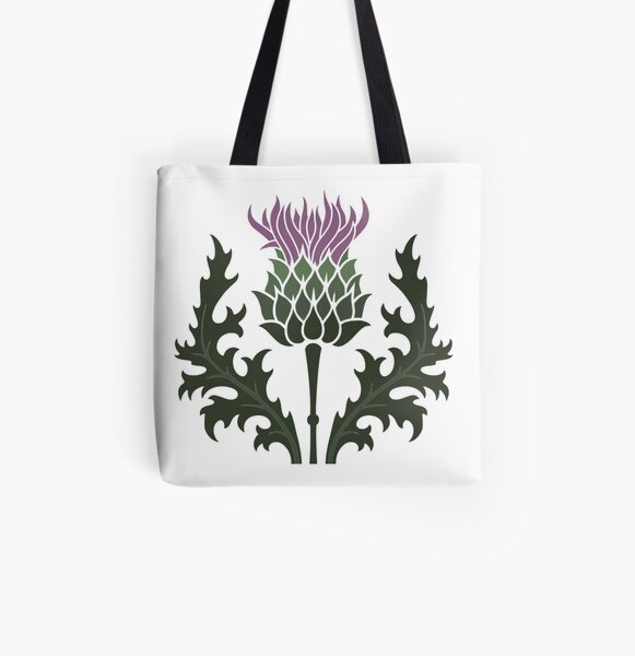 Scottish Thistle Flower of Scotland All Over Print Tote Bag