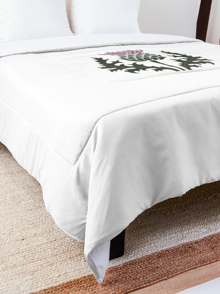 Alternate view of Scottish Thistle Flower of Scotland Comforter