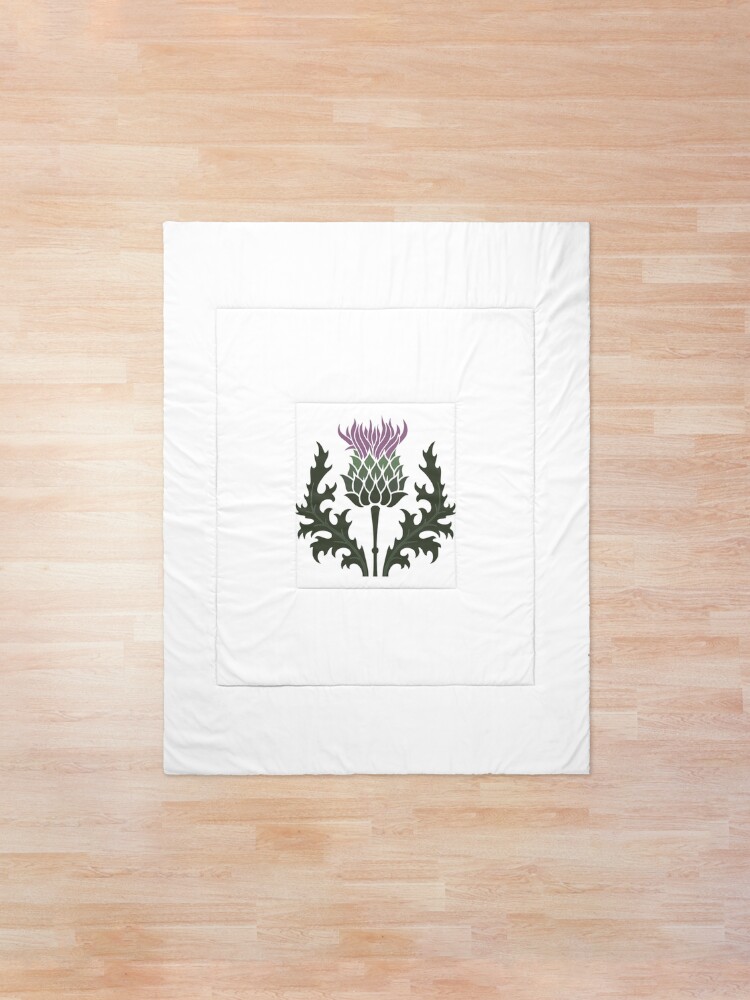 Alternate view of Scottish Thistle Flower of Scotland Comforter