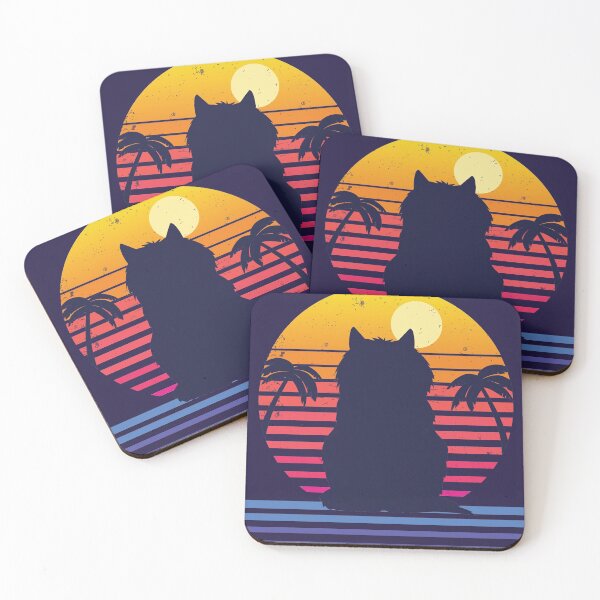 Item preview, Cat Synthwave Aesthetic designed and sold by MaiZephyr.