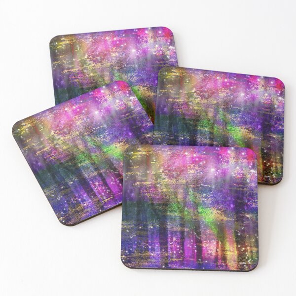 Item preview, Colorful Magical Ethereal Abstract Forest designed and sold by wasootch.
