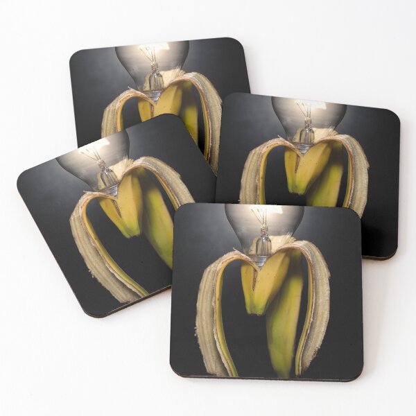 Item preview, lampanana, banana lamp bulb with dark background designed and sold by brambillasimone.