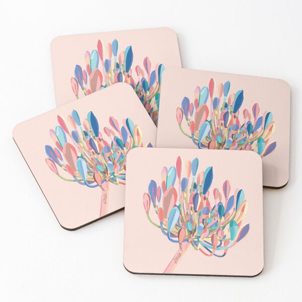 Item preview, Agapanthus S/Warm Blush/Apricot designed and sold by LouieGraphic.