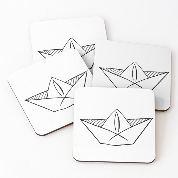 Item preview, paper boat doodle designed and sold by OddityArts.