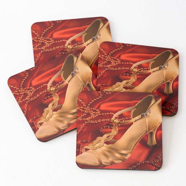 Item preview, elegant gold latin dance shoe designed and sold by Nikoleta Vukovic.