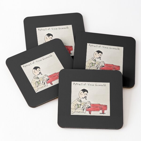 Item preview, "Potrait of Vince Guaraldi" Jazz Artist Comic Music Graphic designed and sold by GrudleBay.