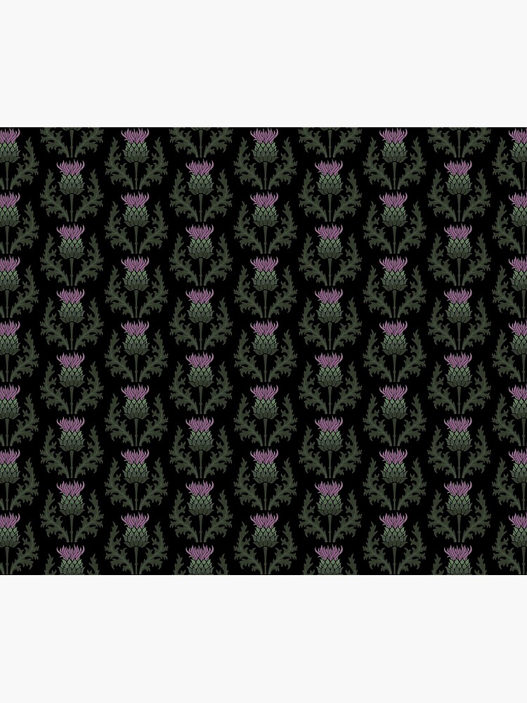 Scottish Thistle Flower of Scotland on Black by podartist