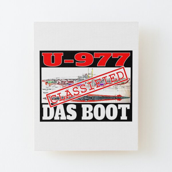 U-977 Das Boot Classified Lámina montada de madera