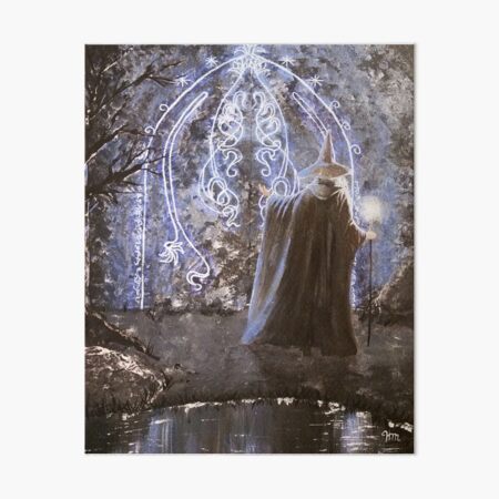 Wizard Opens Magical Doorway Art Board Print