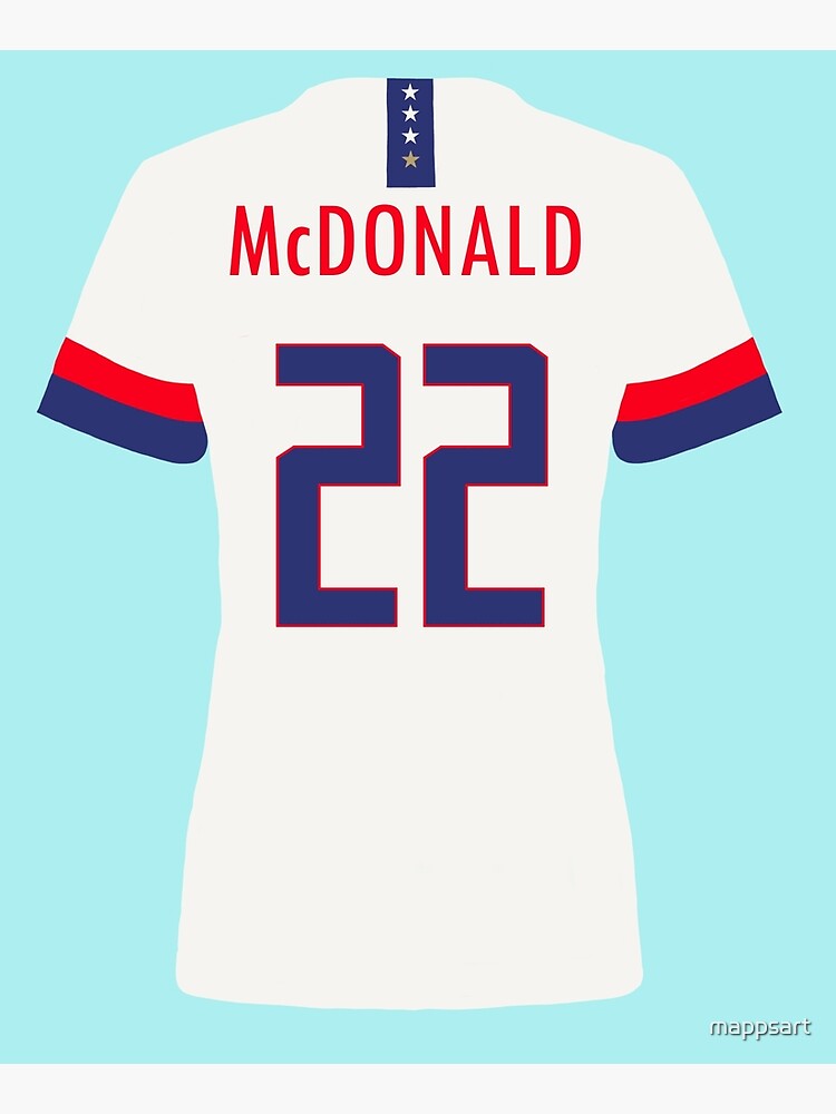 Sam Mewis Red USWNT Jersey Poster for Sale by mappsart