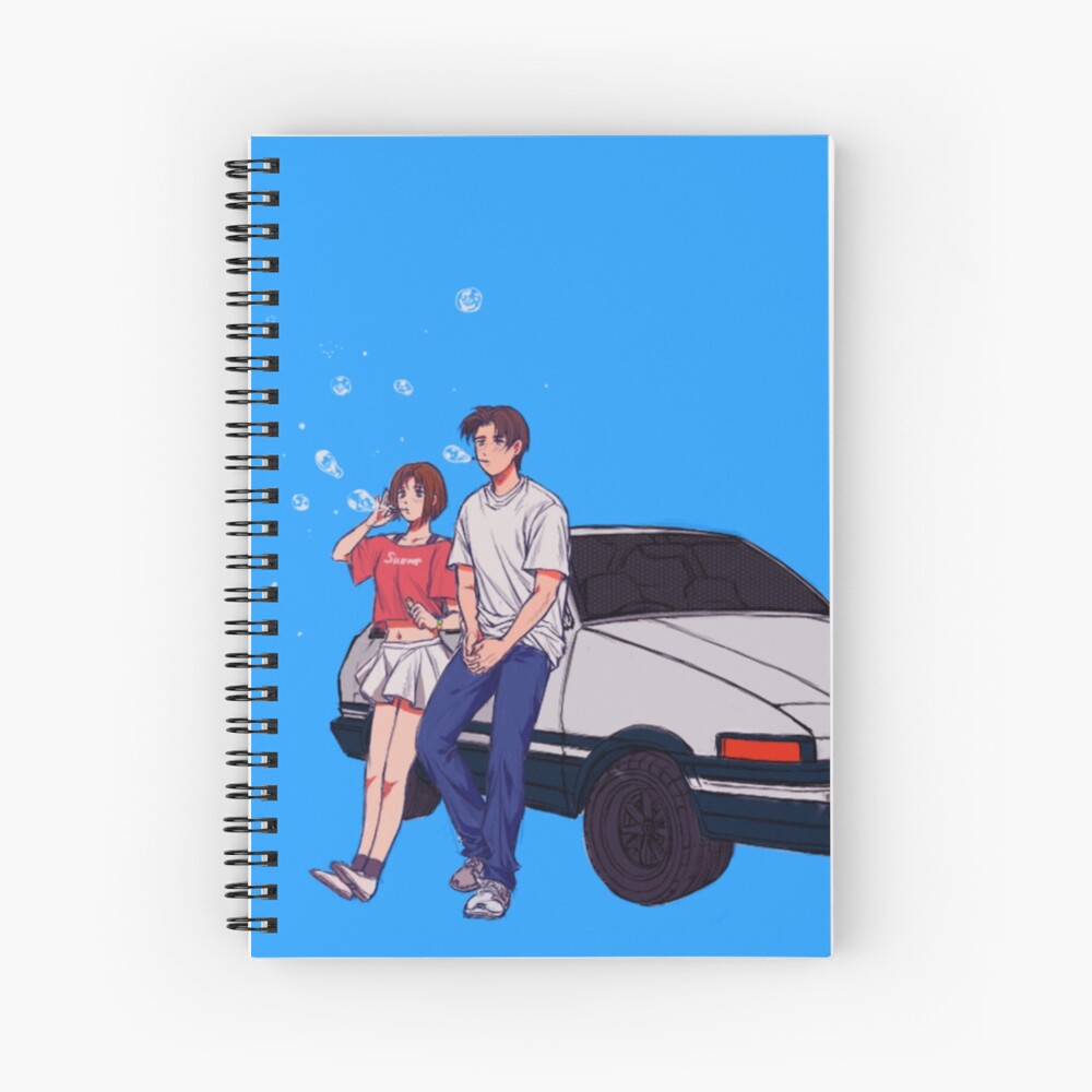 Initial D Takumi And Natsuki With Ae86 Art Print By Carrot1231 Redbubble