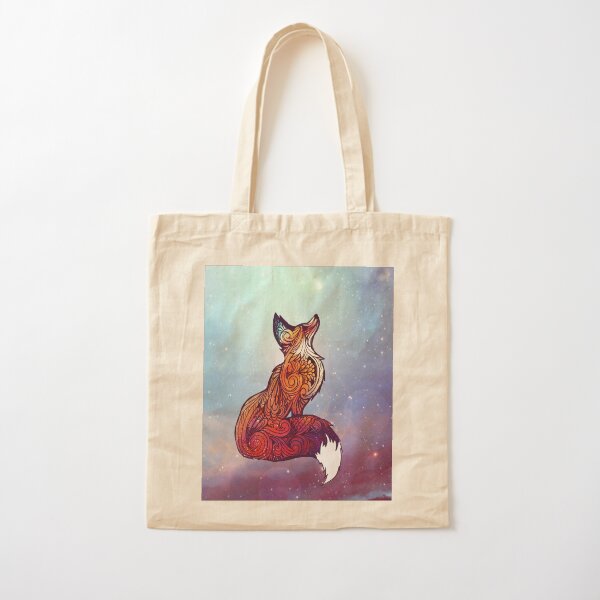 Space Fox Cotton Tote Bag