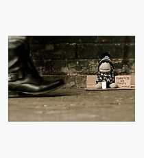 Homeless and Hungry Photographic Print