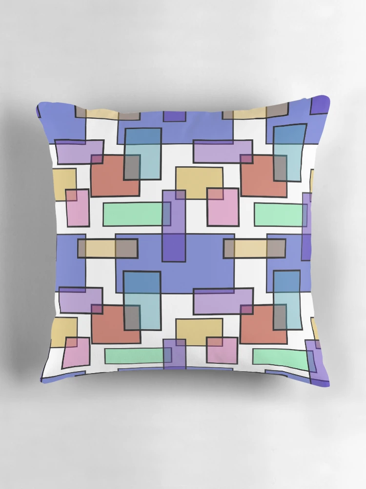 Thumbnail 3 of 4, Pillow, Colorful Rectangles Pattern designed and sold by ChangingLight.